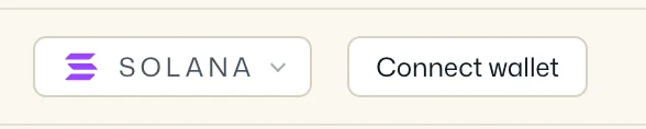 Connect wallet button
